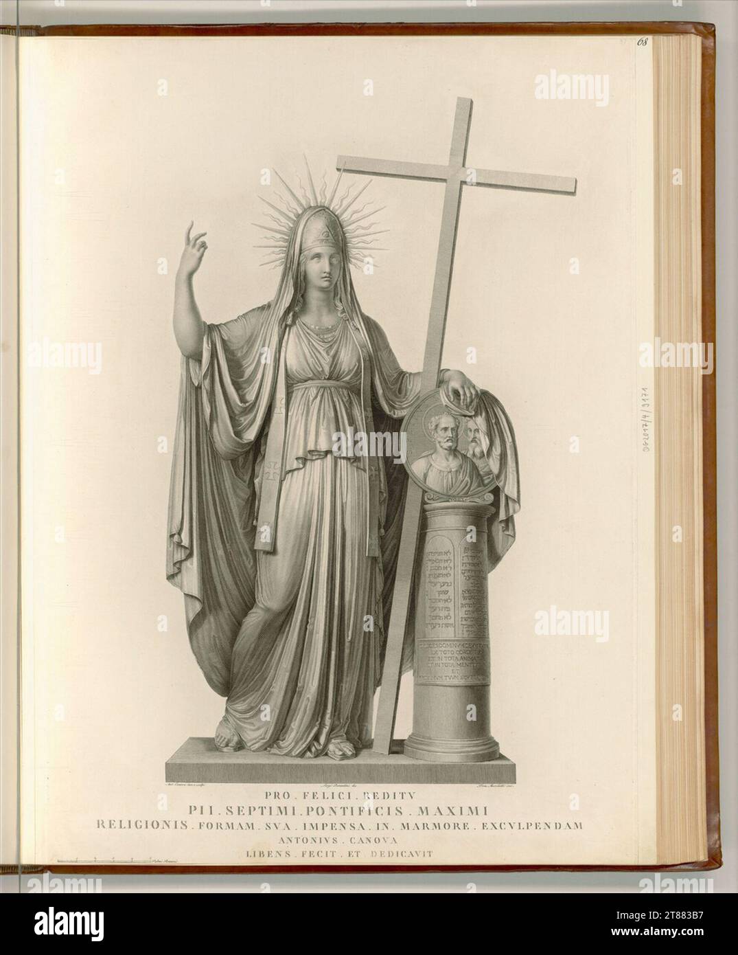 Domenico Marchetti (incisore) fede cattolica. Incisione rame, incisione 1790-1844 , 1790/1844 Foto Stock