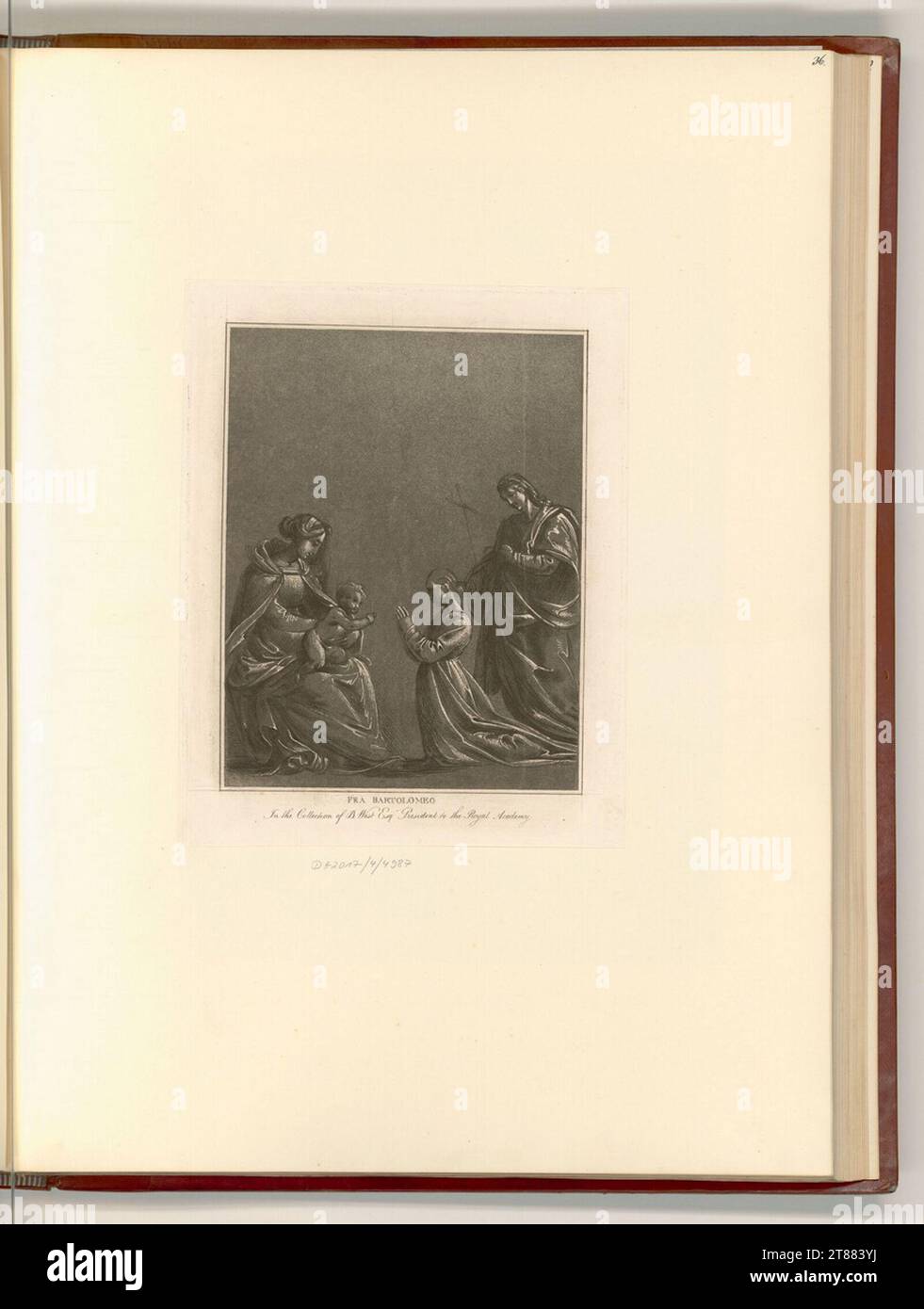 Unbestimmt (incisore) Maria con bambino e santa. Aquatinta 1750-1850 , 1750/1850 Foto Stock