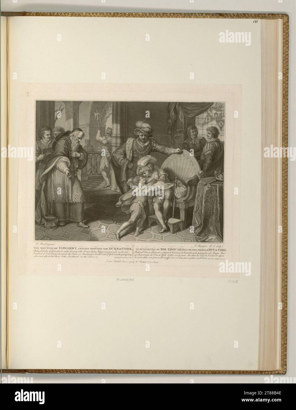 Francesco Bartolozzi (incisore) Edoardo V. e suo fratello. Modalità Dotier, incisione 1789 , 1789 Foto Stock