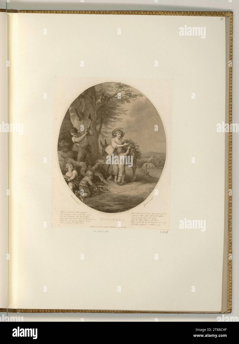 Unbestimmt (incisore) novembre. Modalità Dotier, incisione 1788 , 1788 Foto Stock