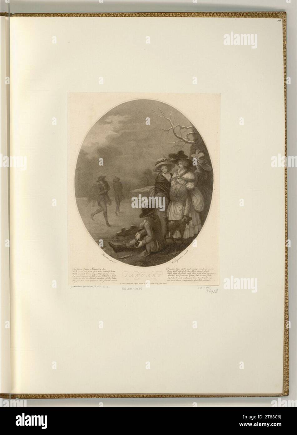 Francesco Bartolozzi (incisore) gennaio. Modalità Dotier, incisione 1788 , 1788 Foto Stock