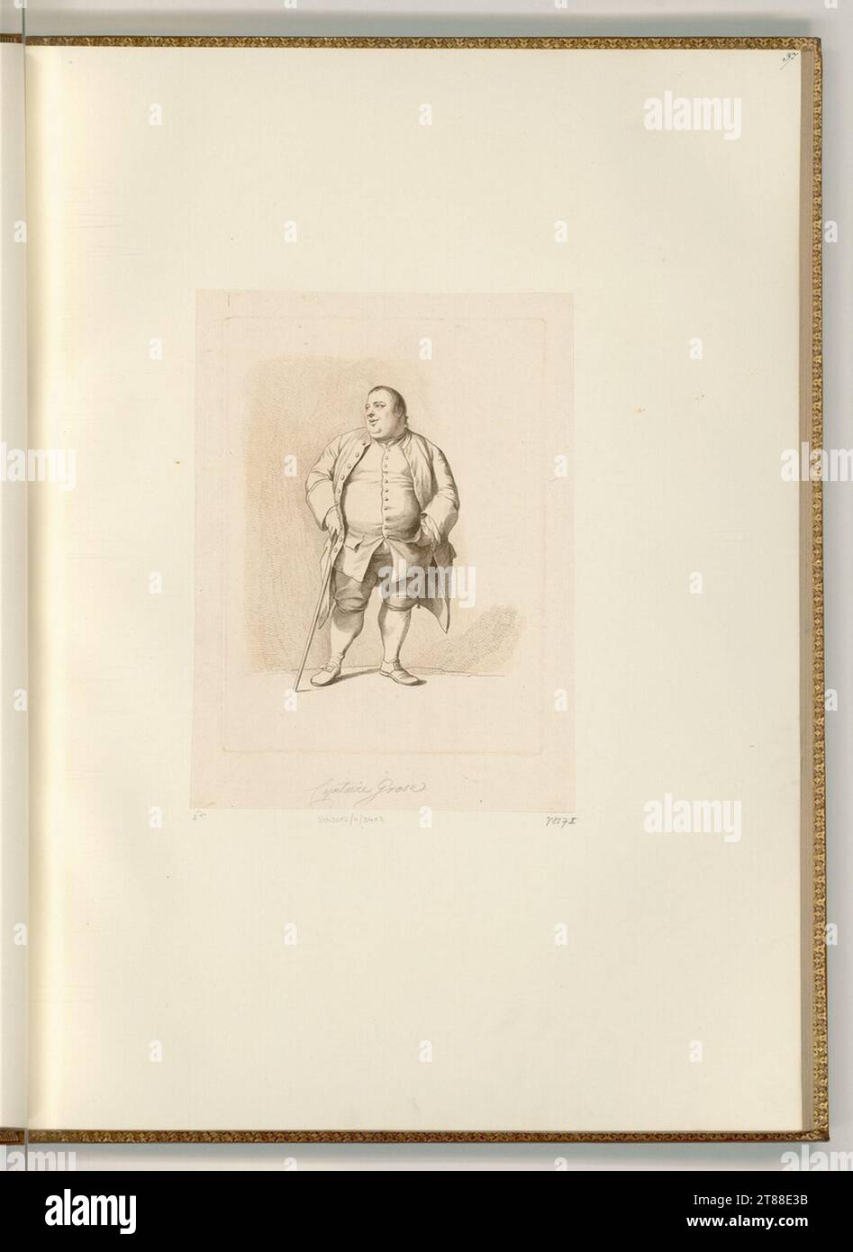 Francesco Bartolozzi (incisore) Francesco Grose. incisione 1787 , 1787 Foto Stock