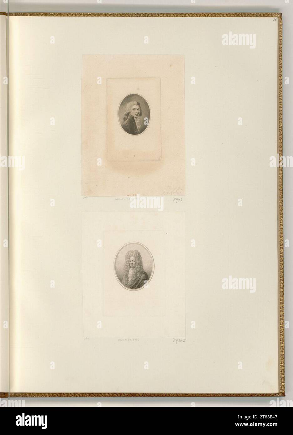 Francesco Bartolozzi (incisore) Sir George Rooke; Ritratto di giovane. Punta animale, incisione, incisione rame 1794 , 1794 Foto Stock