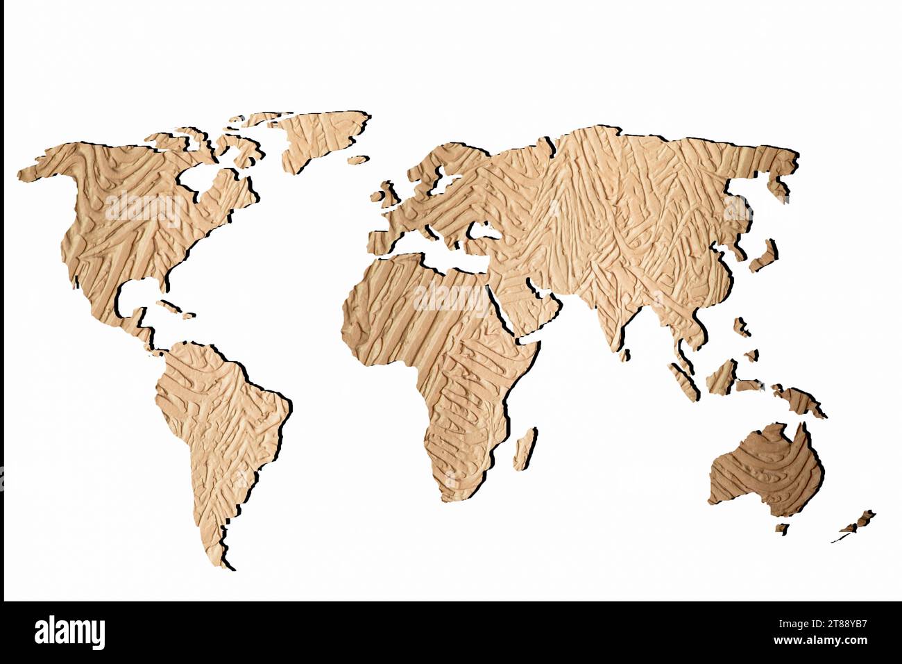 Circa delineato mappa del mondo come global business concetti Foto Stock