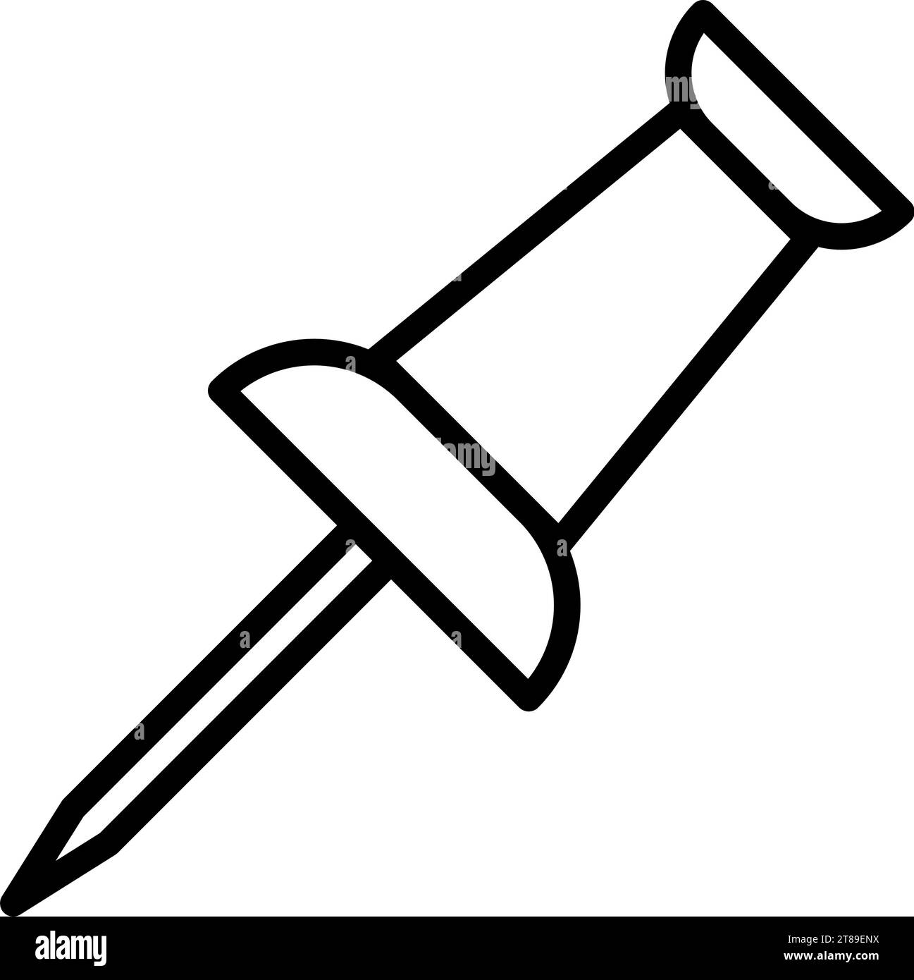 Icona a perno lineare come modello semplice per la progettazione Web Illustrazione Vettoriale