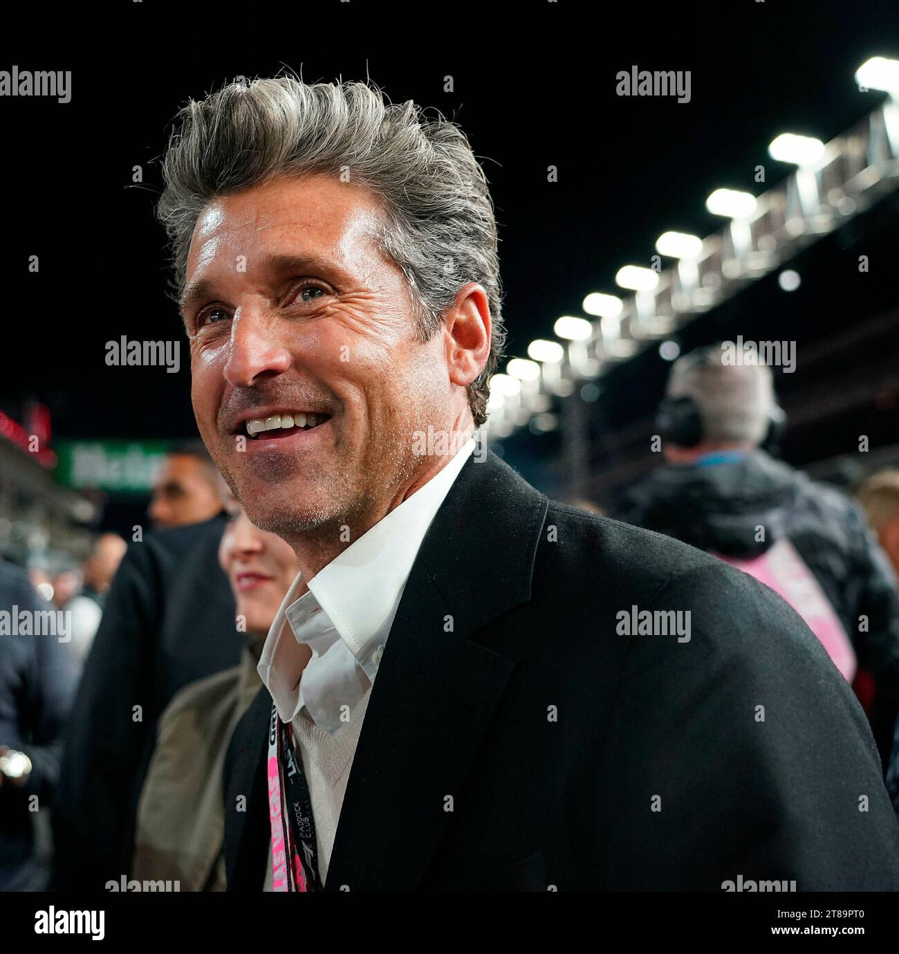 18 novembre 2023, Las Vegas Street Circuit, Las Vegas, FORMULA 1 HEINEKEN SILVER LAS VEGAS GRAND PRIX 2023, nella foto l'attore statunitense Patrick Dempsey. Foto Stock