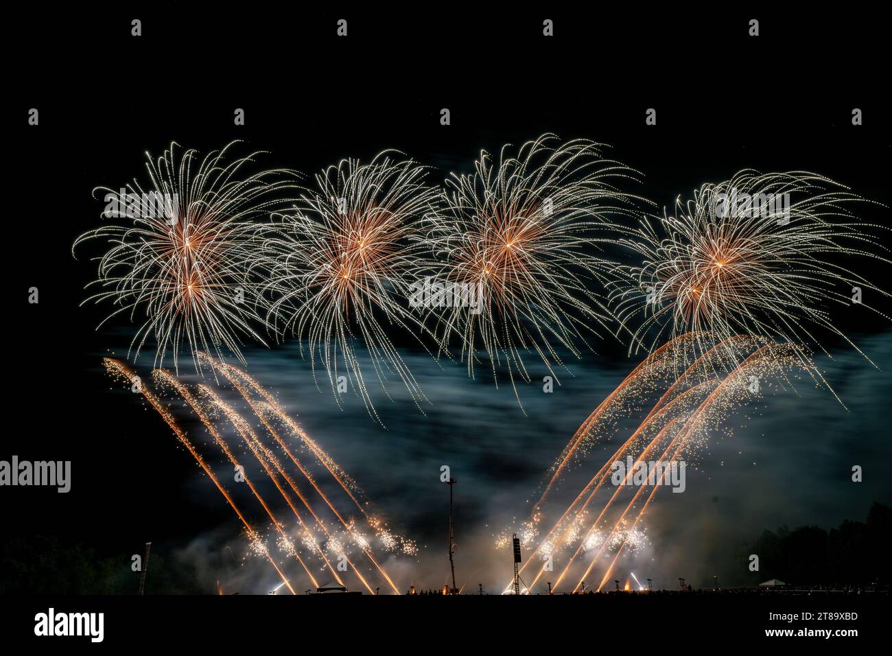 Fuochi d'artificio Grand Color Foto Stock