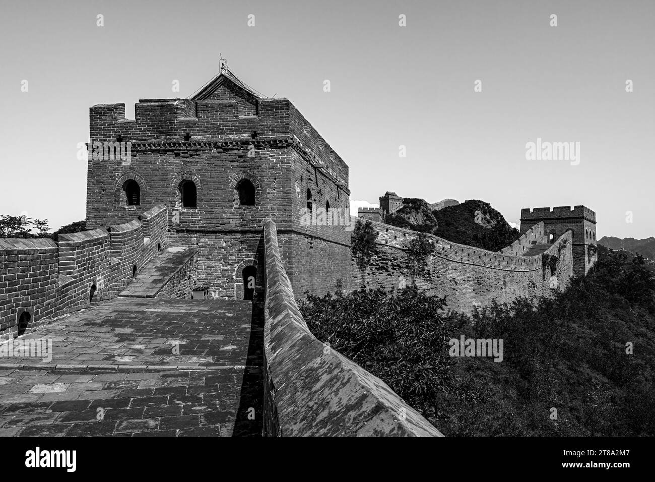 La grande Muraglia Cinese a Jinshanling Foto Stock