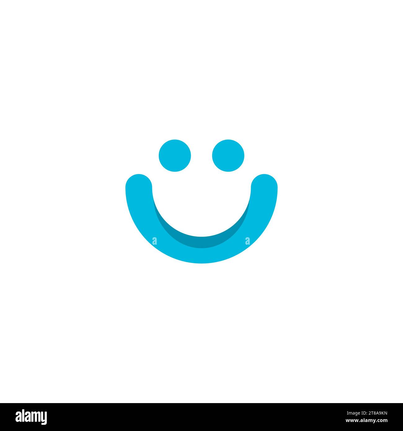 Icona Smile colore blu Illustrazione Vettoriale