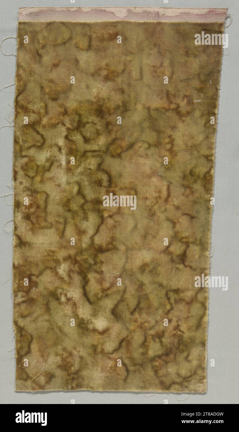 Stencilled Velvet, c. 1902–10. Tiffany Studios (American, New York, 1902–1932), attribuito a Dorothy Marshall Hornblower (American, 1886–1968). Velluto di seta semplice stampigliato con coloranti vegetali; media: 25,1 x 47 cm (9 7/8 x 1/2 pollici). Foto Stock