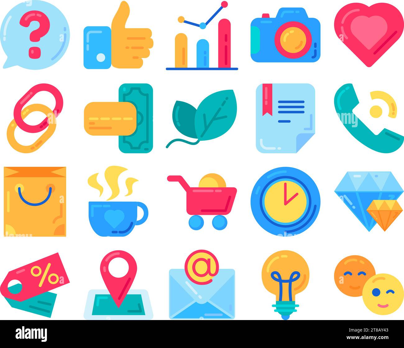 Kit di pittogrammi di simboli aziendali per le attività quotidiane. Pagamento online, corrispondenza commerciale, flusso di documenti, analisi degli indicatori finanziari, t Illustrazione Vettoriale