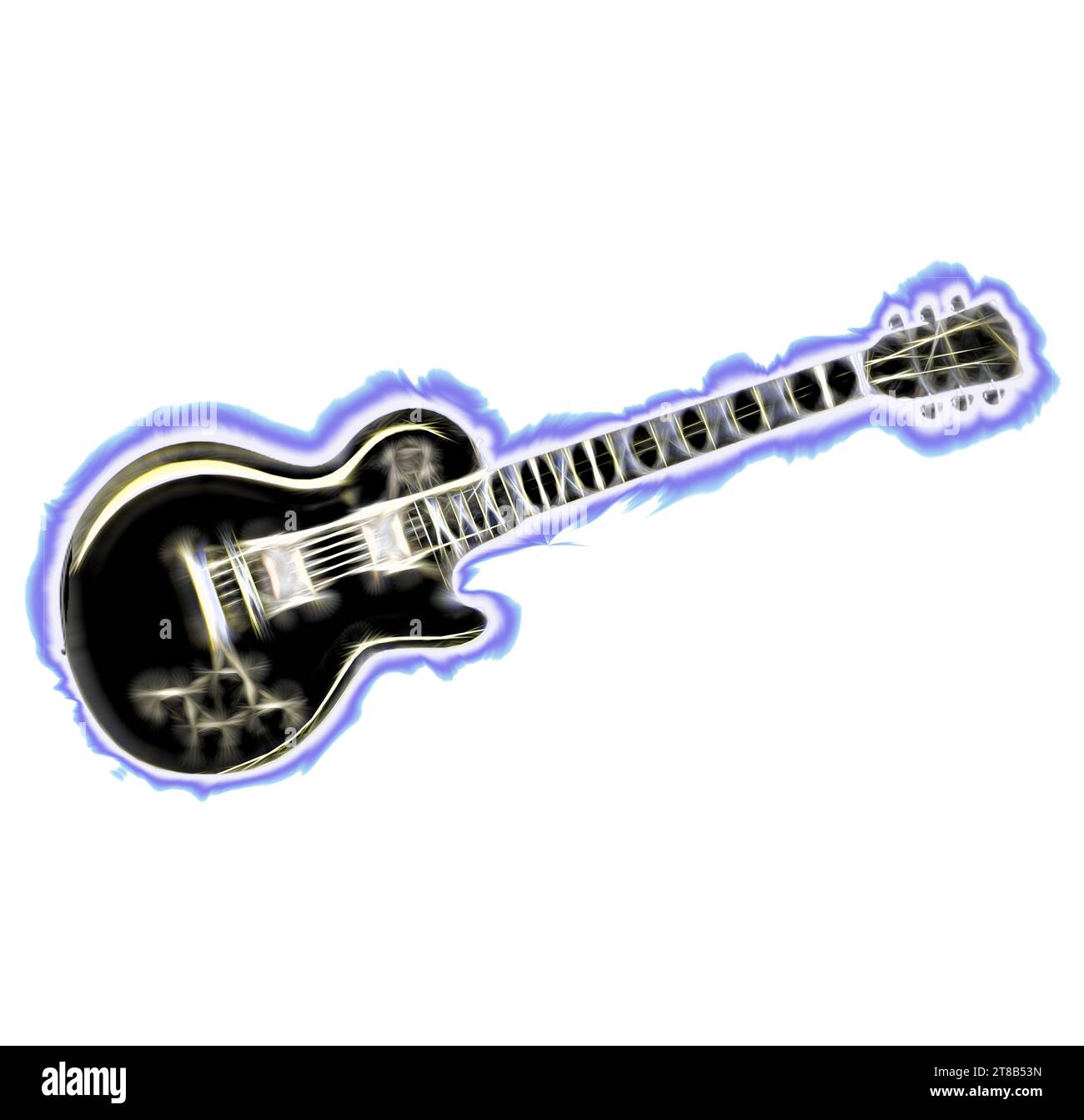 Disegno di una chitarra elettrica Foto Stock