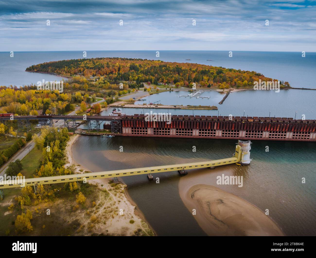 Marquette ore Dock, Michigan Foto Stock