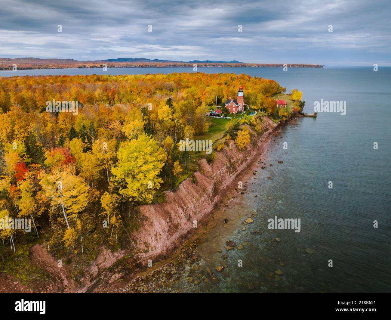 Faro di Big Bay Point, Michigan Foto Stock