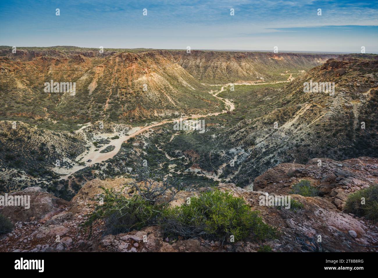 Alba sul Charles Knife Canyon al Cape Range National Park, Australia Occidentale Foto Stock