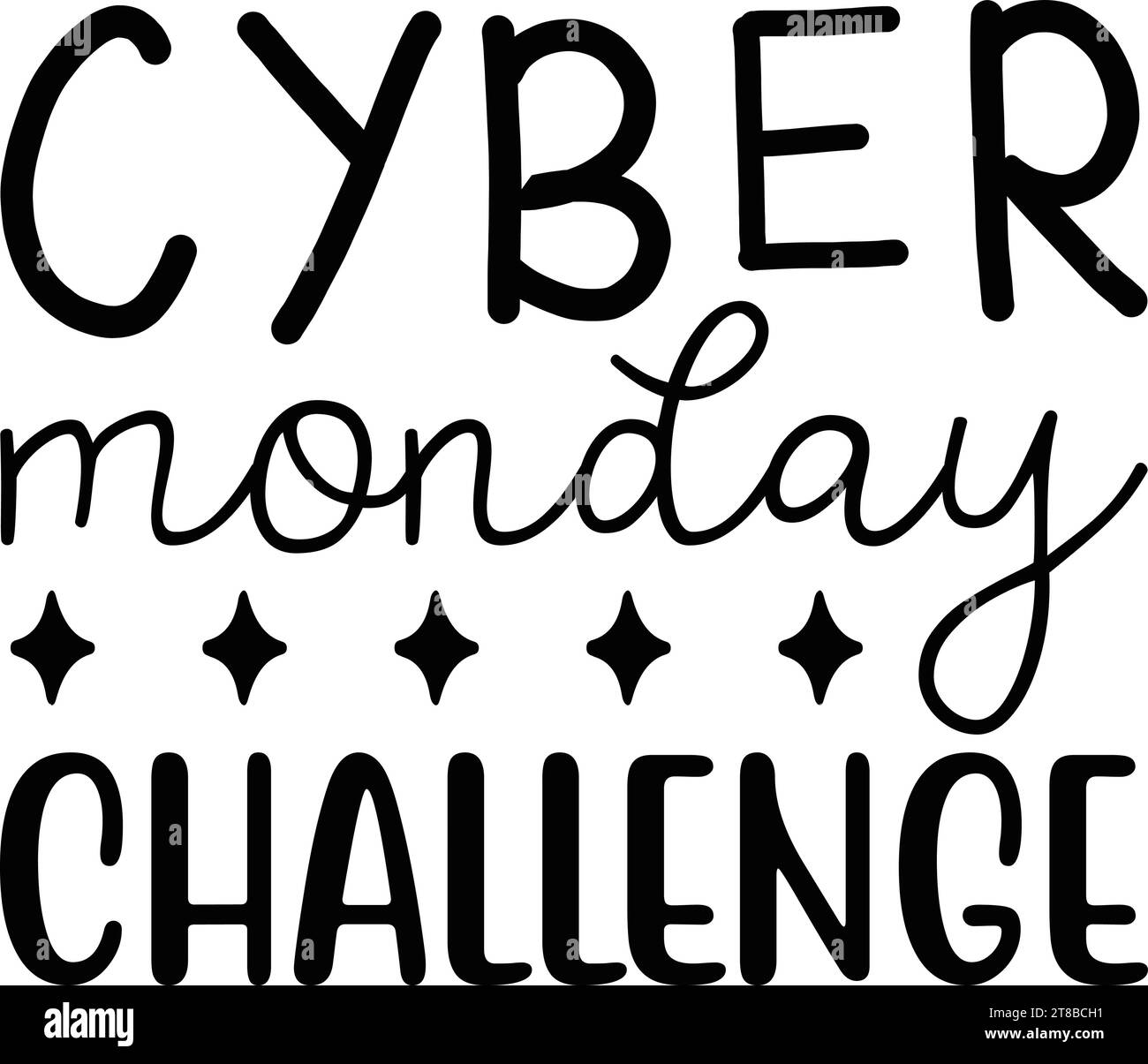 Cyber Monday Challenge Illustrazione Vettoriale