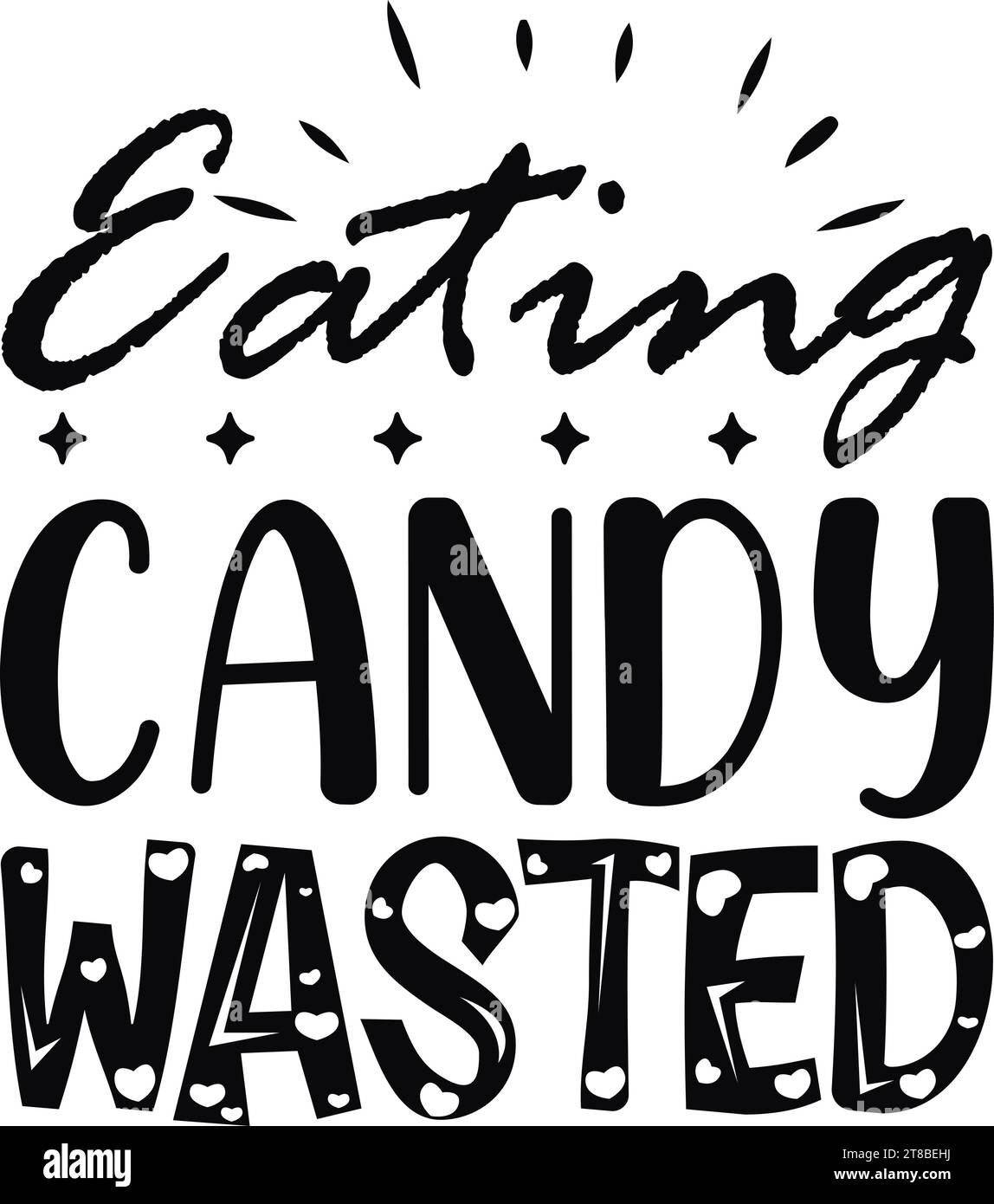 Mangiare Candy sprecato Illustrazione Vettoriale