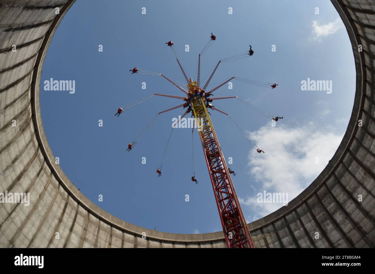 Il parco divertimenti Wunderland è stato creato nella centrale nucleare SNR-300 mai connessa. Foto Stock