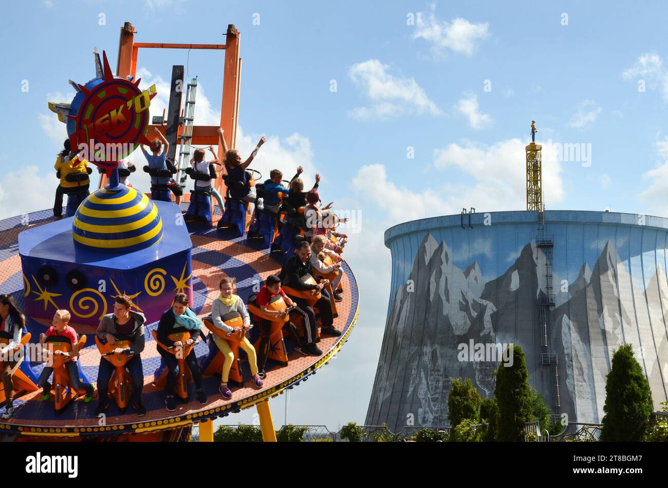 Il parco divertimenti Wunderland è stato creato nella centrale nucleare SNR-300 mai connessa. Foto Stock