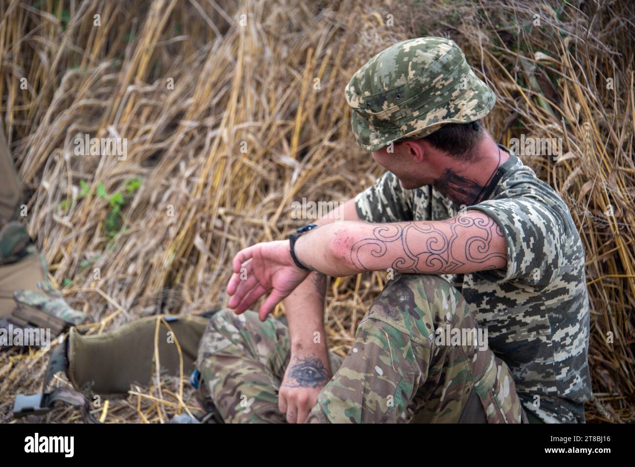 Soldati a Donetsk, Ucraina, 2023 Foto Stock