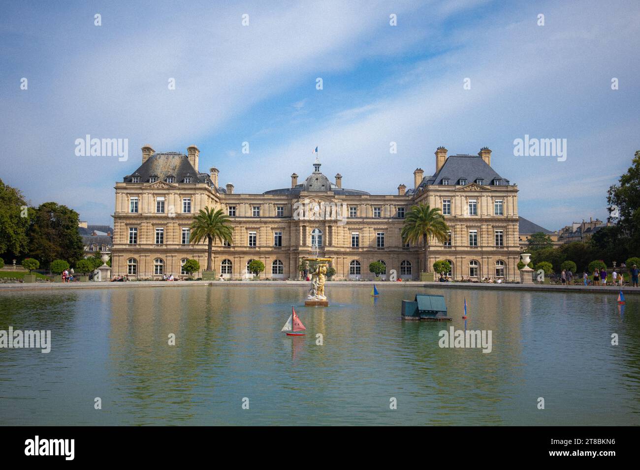 L'edificio del Senato francese, il Palazzo del Lussemburgo, a Parigi, in Francia. Foto Stock