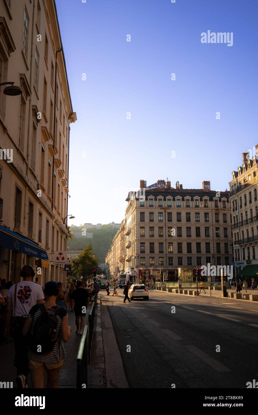 Golden Hour a Lione, Francia. Foto Stock