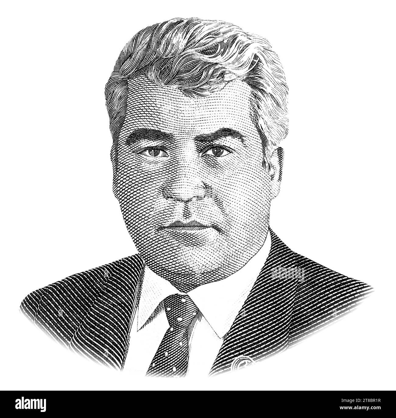 Presidente Saparmurat Niazov (1940 - 2006) ritratto dal Turkmenistan 10 000 Manat 2005 banconote Foto Stock