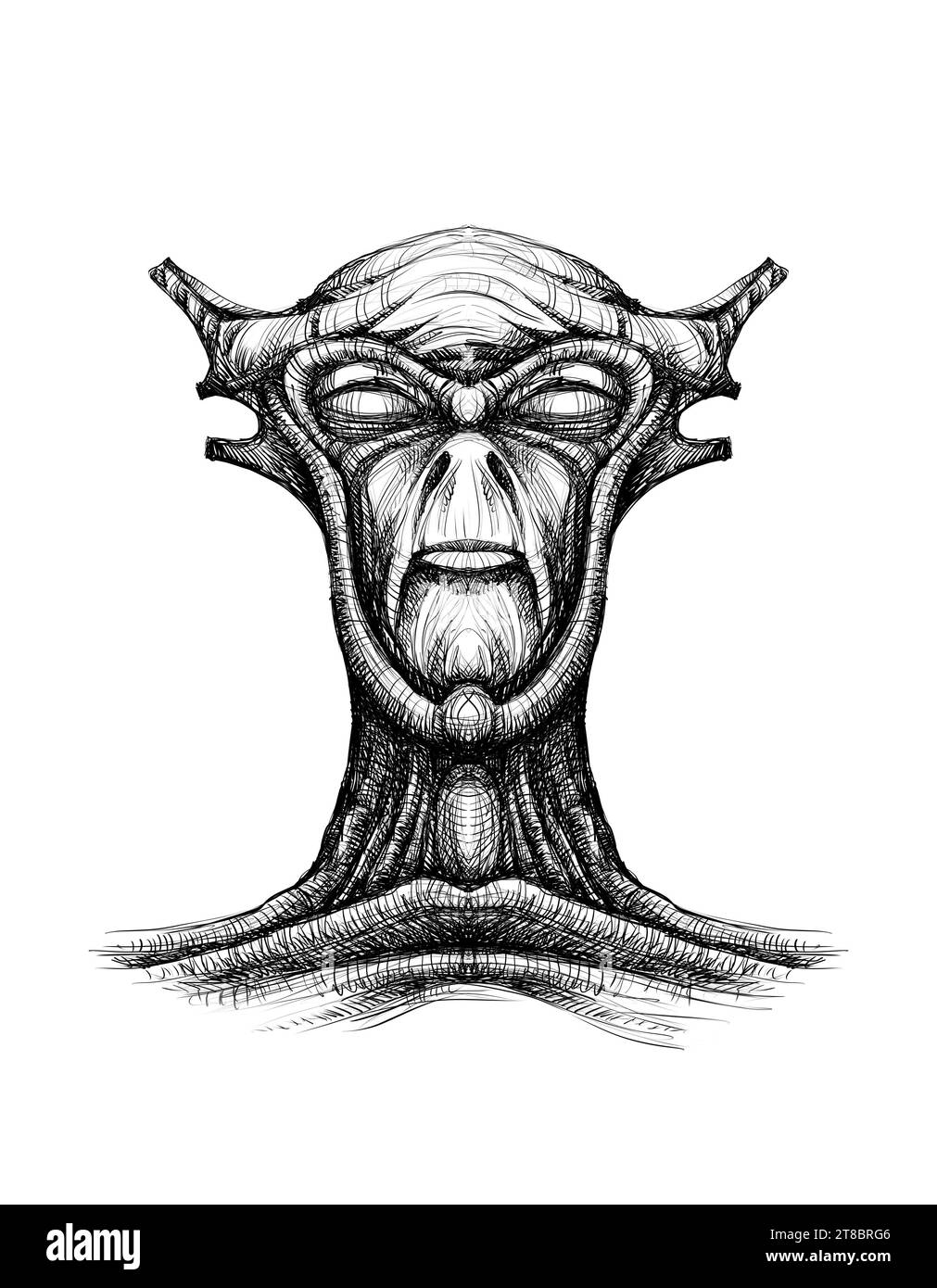 Creatura aliena - pittura digitale Foto Stock