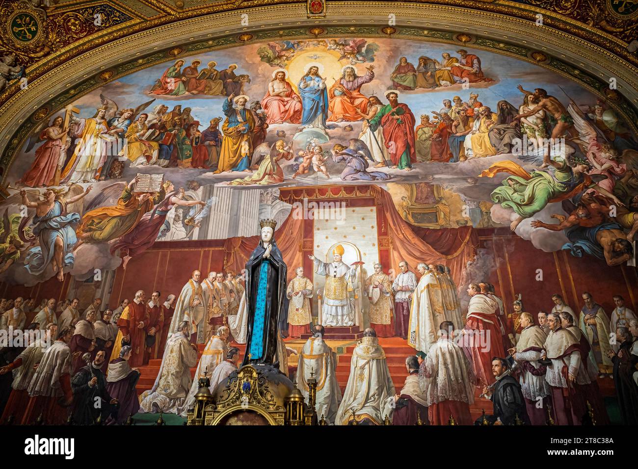 Opere d'arte e dipinti dei Musei Vaticani di Roma Foto Stock
