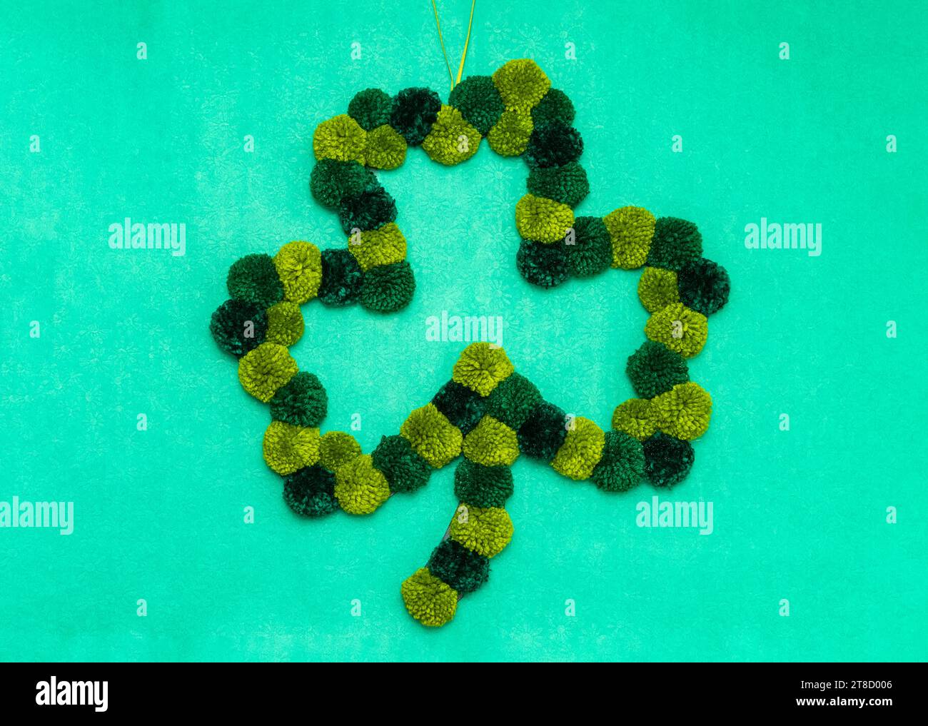 Green Clover Shamrock Lucky Symbol Foto Stock