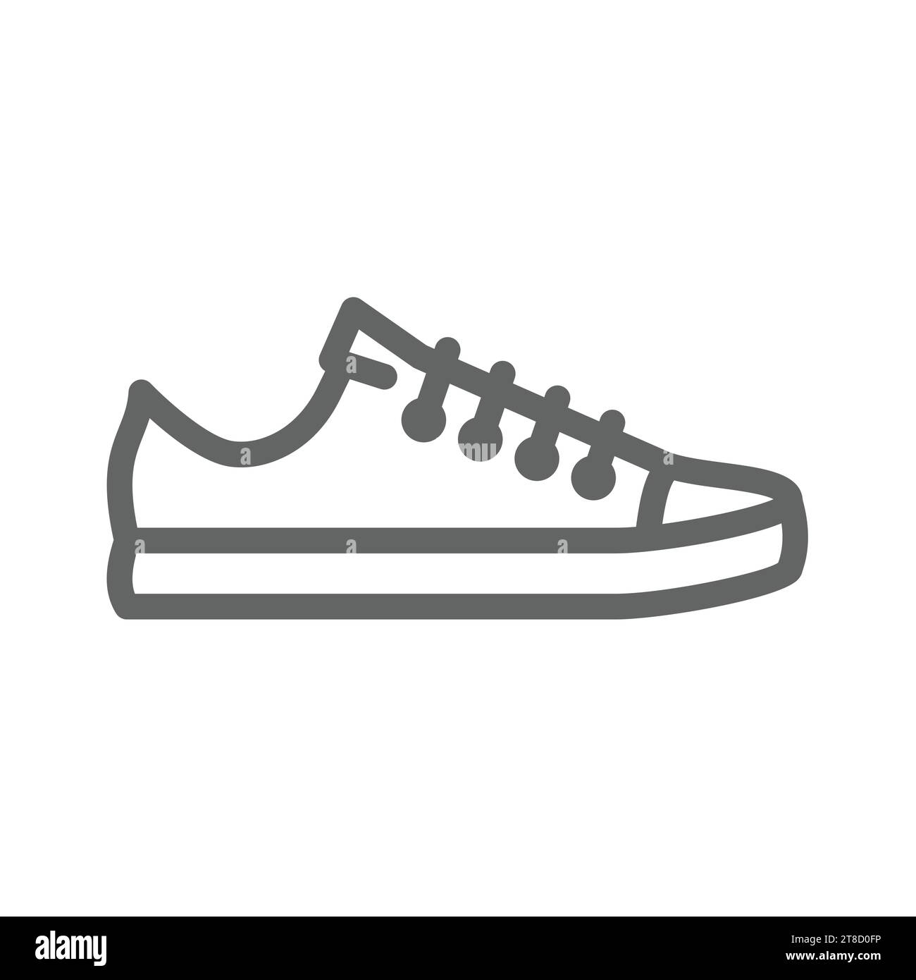 Icona vettoriale linea sneakers. Sneaker, scarpe sportive. Illustrazione Vettoriale