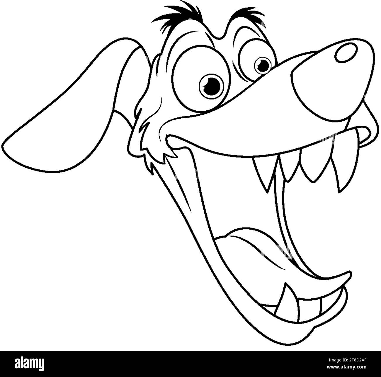 Illustrazione carina e giocosa dei cartoni animati da cani pazzi Illustrazione Vettoriale