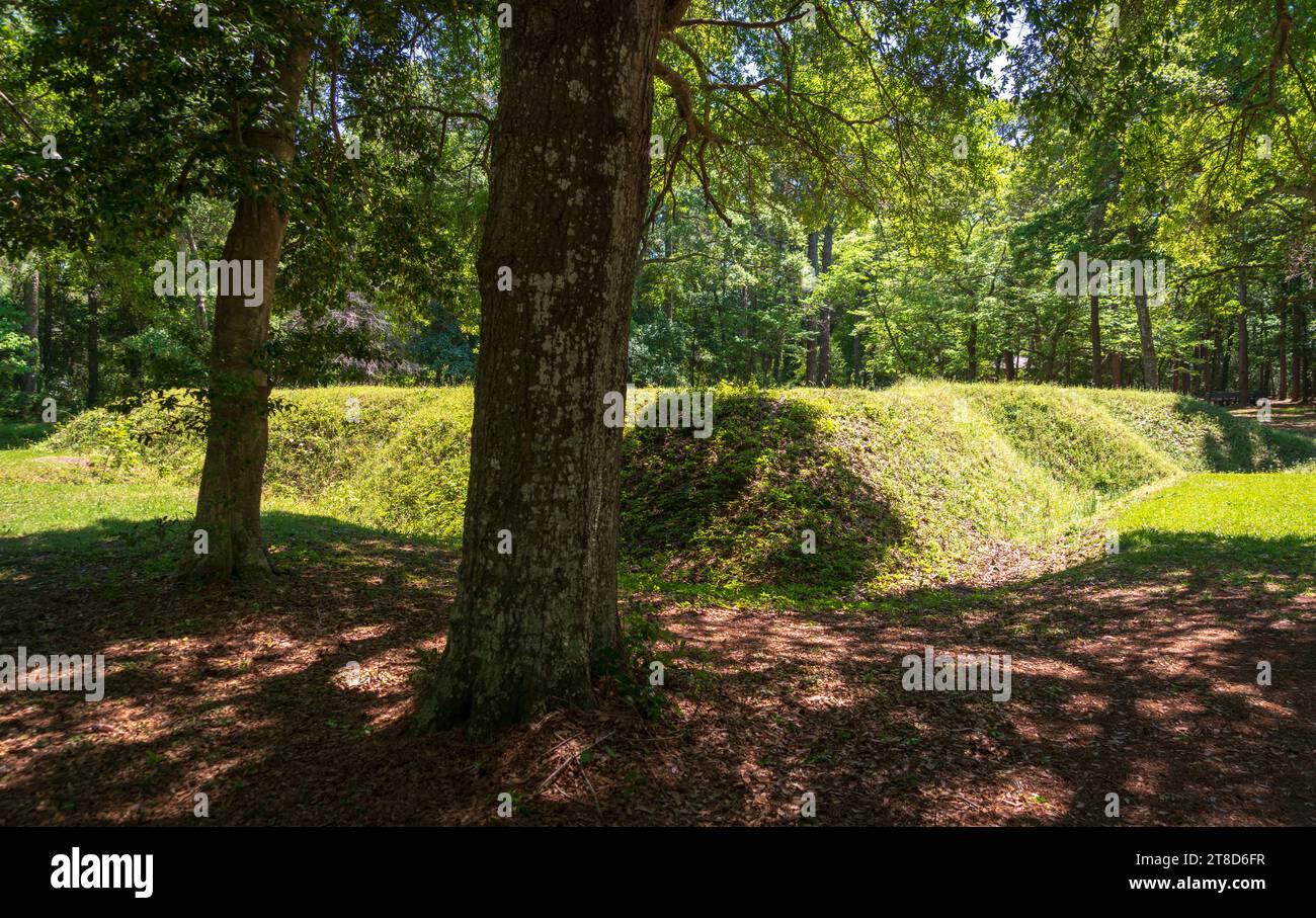 Il primo insediamento inglese negli Stati Uniti, Fort Raleigh National Historic Site nella Carolina del Nord Foto Stock