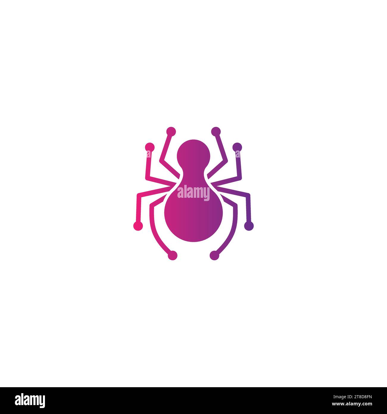 Logo Spider Tech dal design moderno Illustrazione Vettoriale
