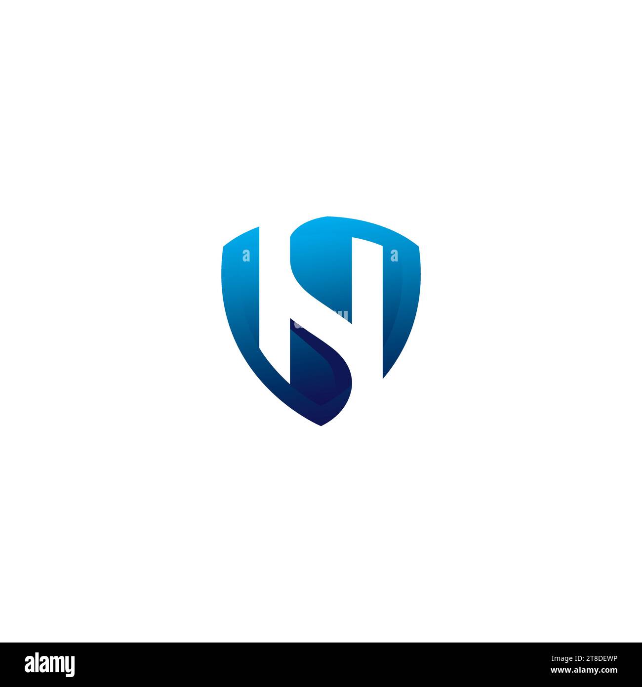 Logo HS Design semplice. Logo HS Shield Illustrazione Vettoriale