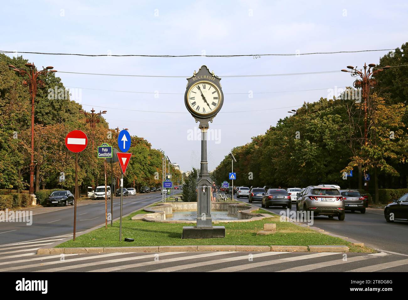 Bulevardul Unirii (Union Boulevard), Centro Civico, Centro storico, Bucarest, comune di Bucarest, Romania, Europa Foto Stock
