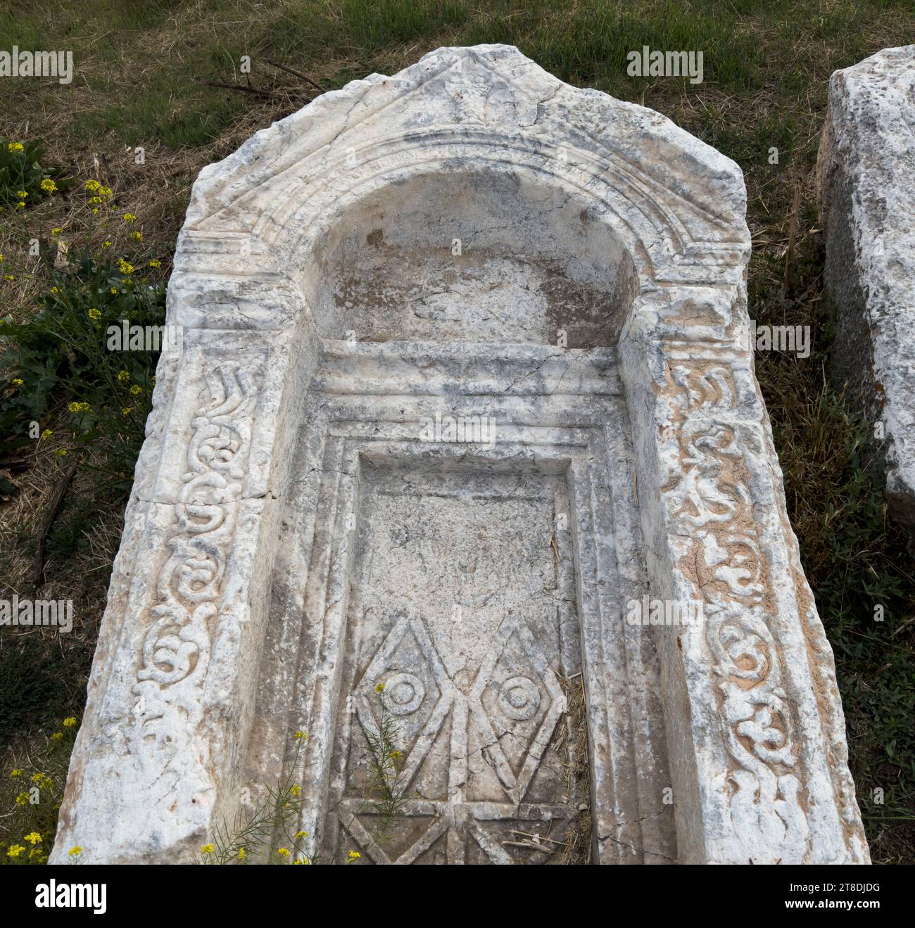 Rovine antiche della città di Aizanoi. Tempio di Zeus, Kutahya - Turchia Foto Stock