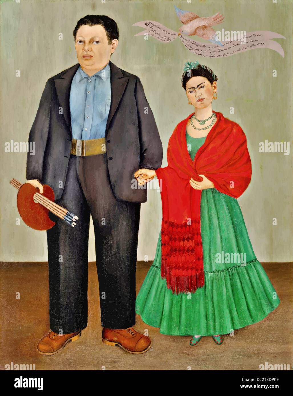 Frieda e Diego Rivera, 1931 – Frida Kahlo Illustrazione Vettoriale