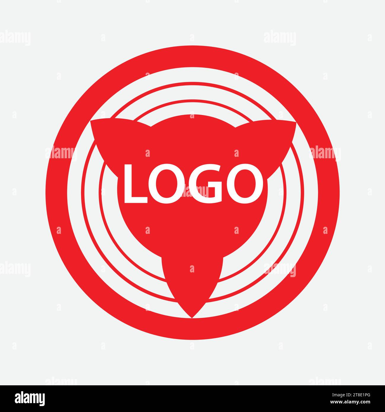 Logo agro con campo agricolo e concetto vegetale. Illustrazione Vettoriale