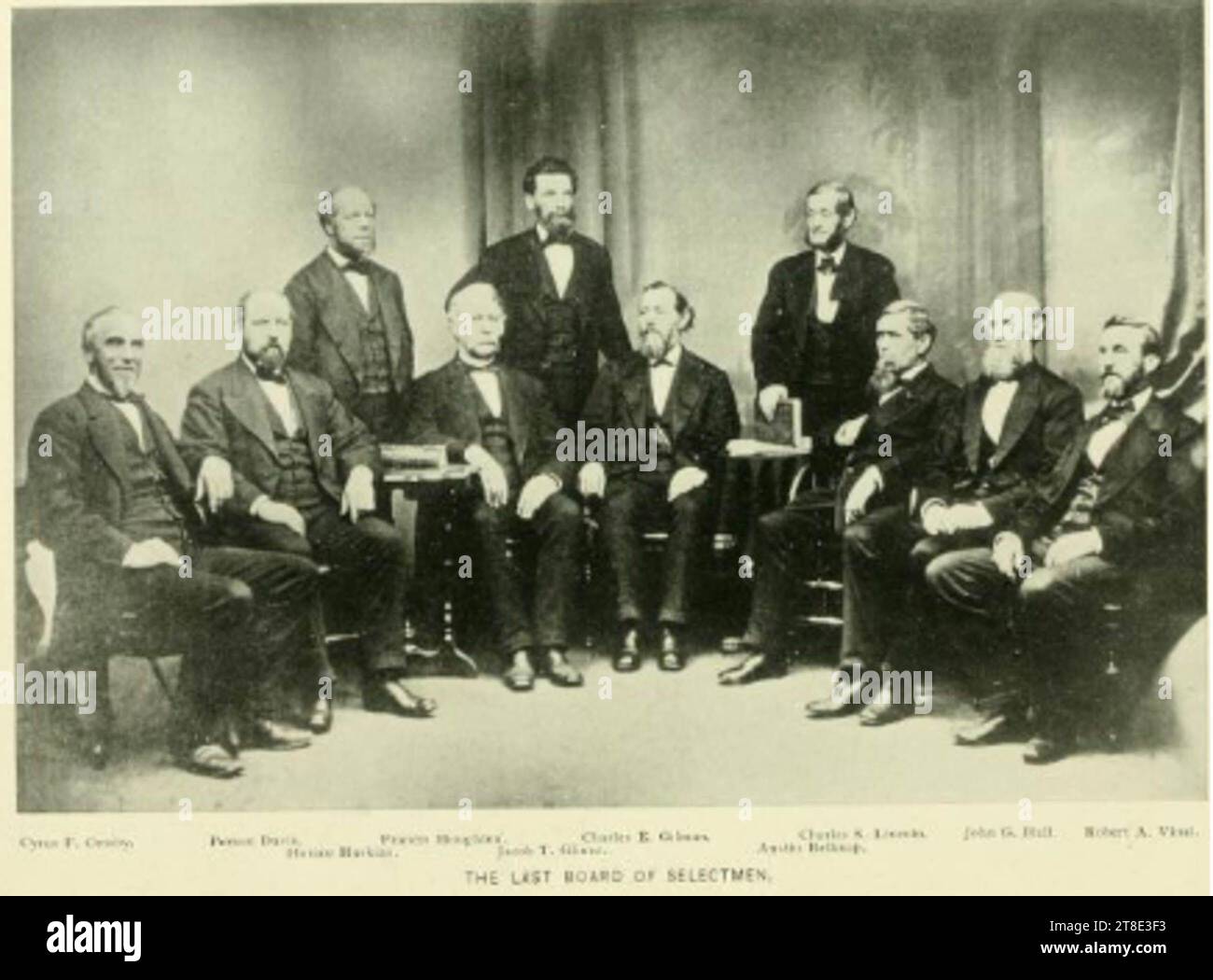 Ultimo consiglio di Selectmen di Somerville, Massachusetts Foto Stock Ultimo consiglio di Selectmen di Somerville, Massachusetts Foto Stock