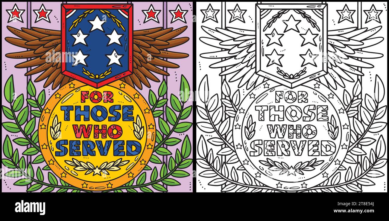 Memorial Day per coloro che hanno servito la medaglia Illustrazione Vettoriale