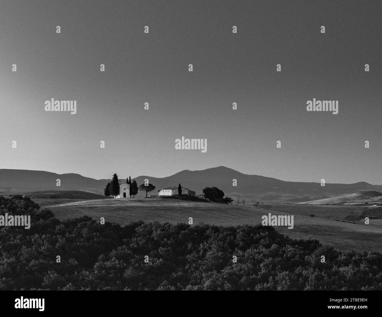 Val d'Orcia, Toscana, Italia Foto Stock