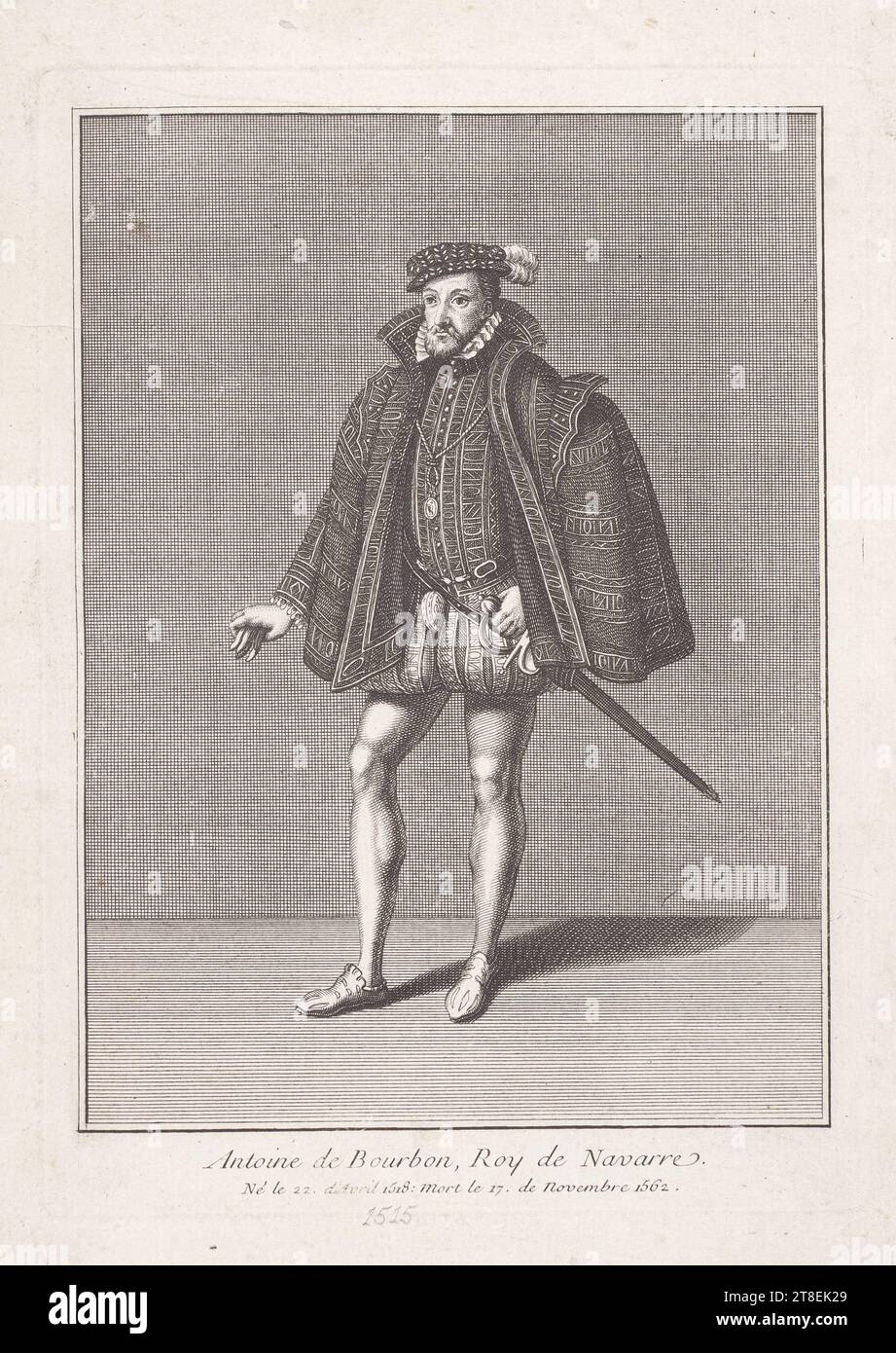 Antoine de Bourbon, re di Navarra. Nato il 22 aprile. 1518: Morto il 17 novembre. 1562 Foto Stock