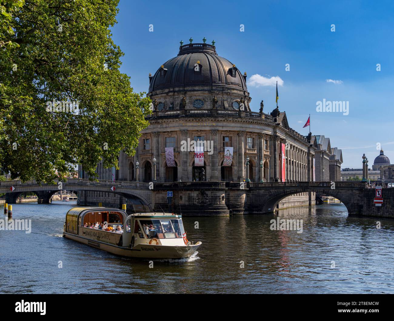 Spreeufer al Museo Bode, Isola dei Musei, Berlino, Germania Foto Stock