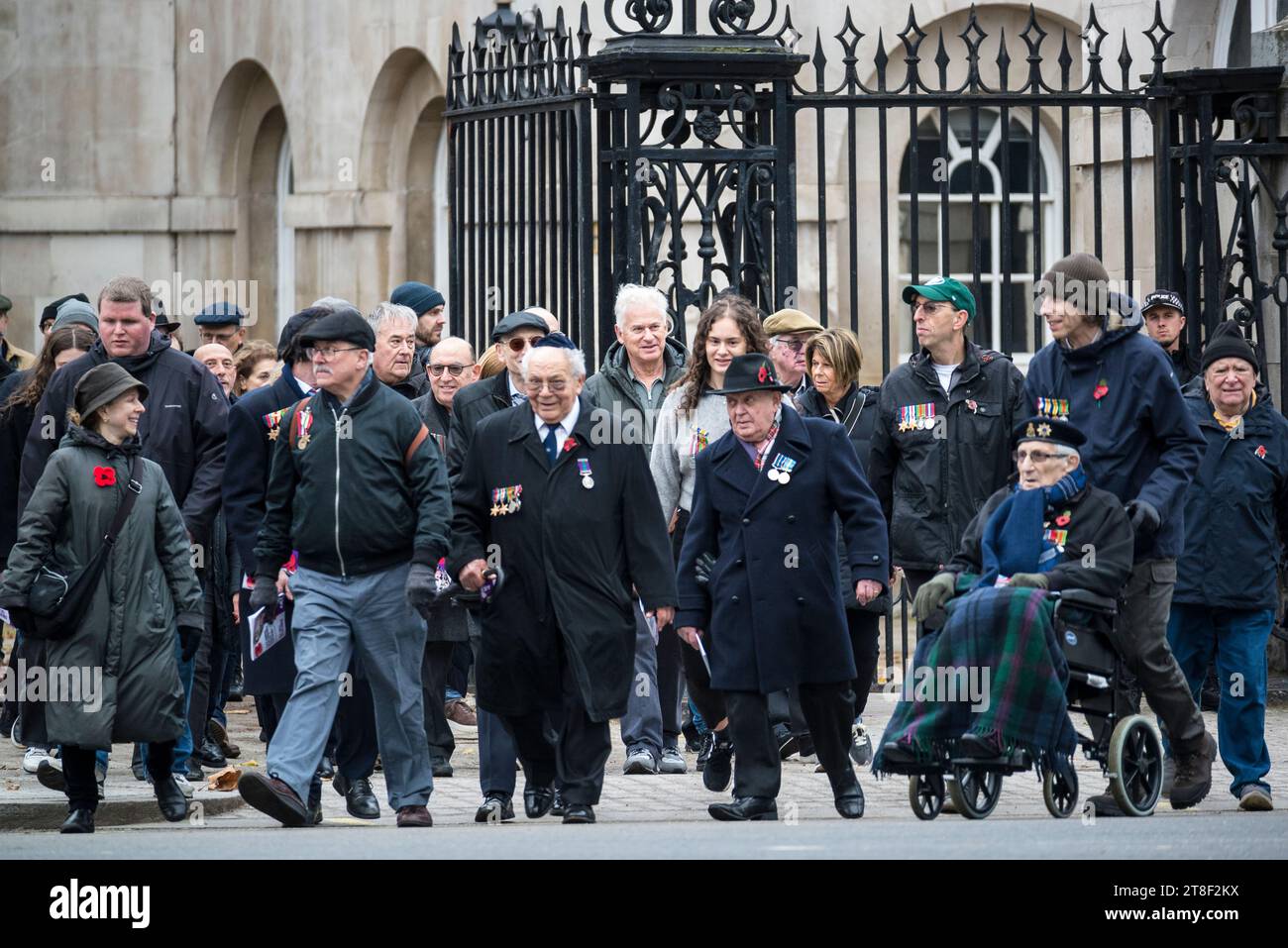 L'AJEX Annual Parade & Ceremony al Cenotafio in onore dei membri ebrei delle forze armate britanniche, Londra, Regno Unito Foto Stock