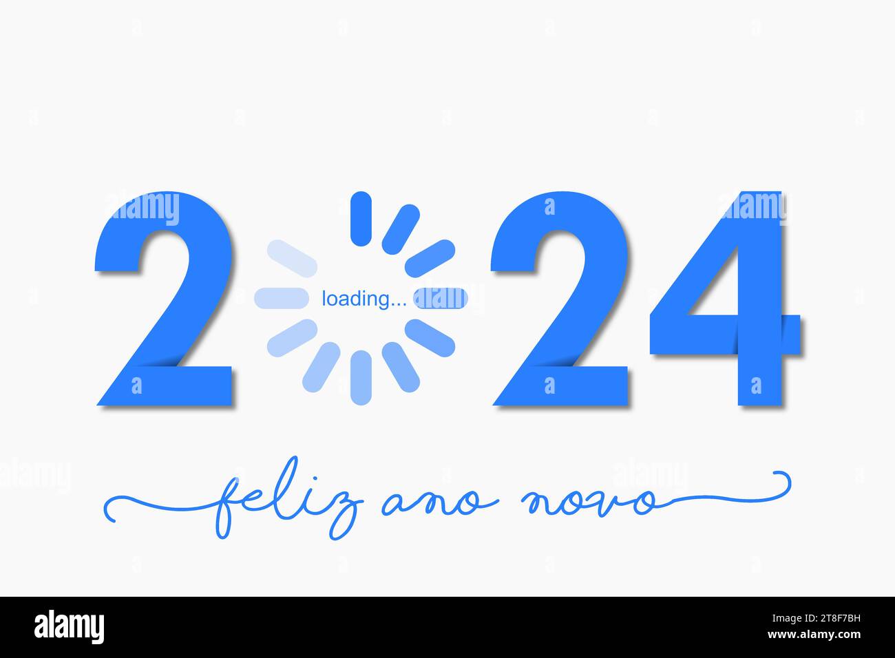 2024 - felice anno nuovo - auguri 2024 background Illustrazione Vettoriale