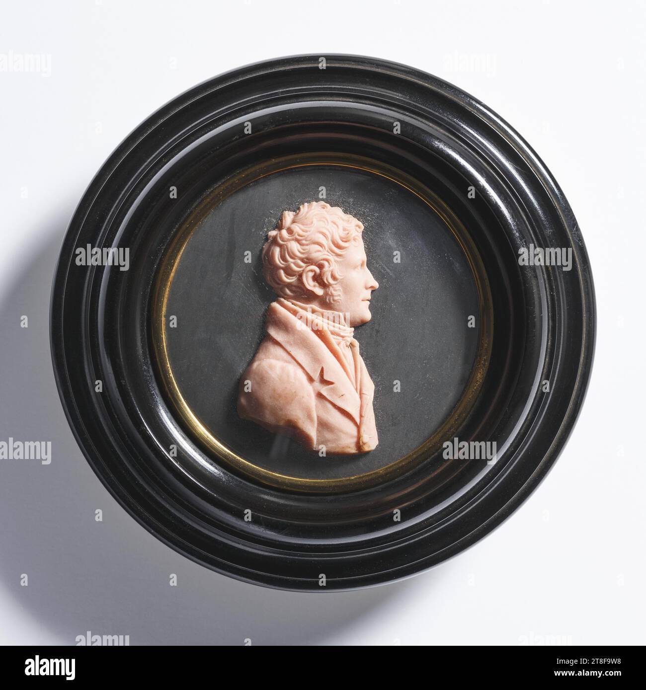 Bertel Thorvaldsen, Giovanni Antonio Santarelli, 1758-1826, presumibilmente 1813, Scultura, rilievo, pietra, ardesia, cera, altezza 7 cm, scultura, europea Foto Stock