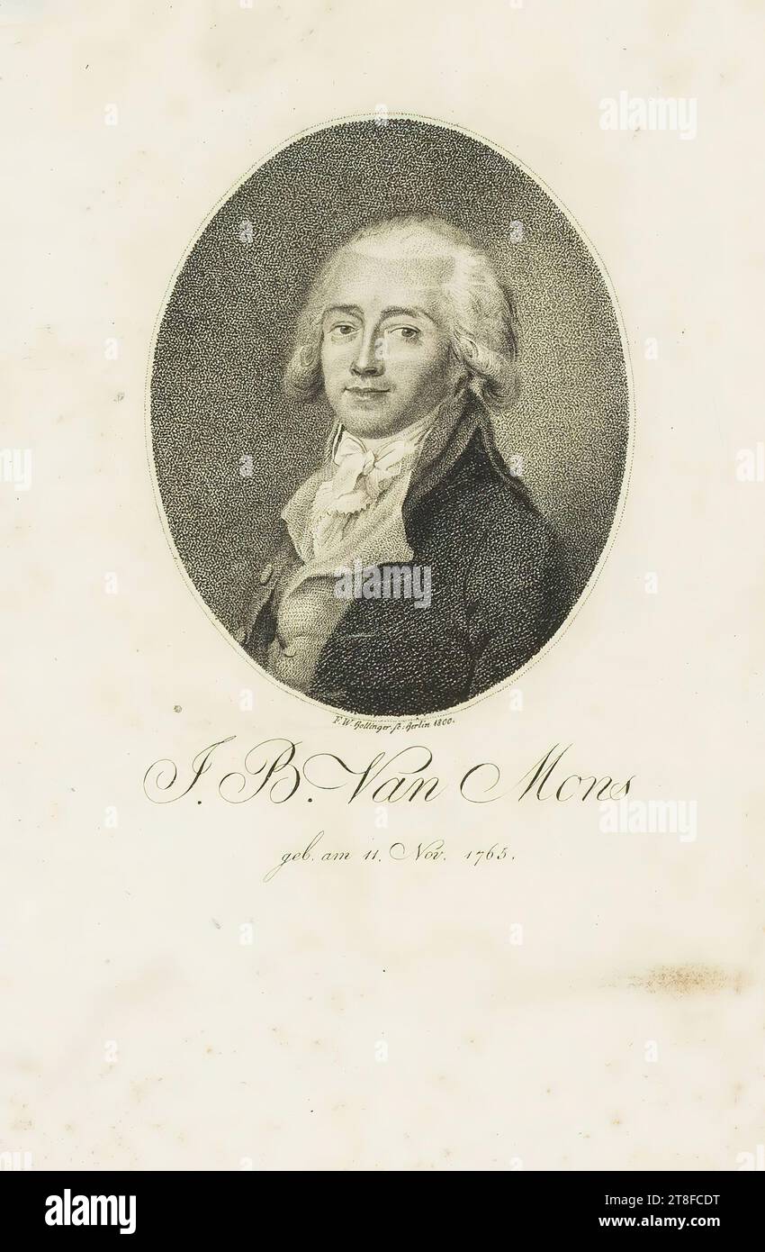 F. W. Bottinger. fc. Berlino 1800. J.B. Van Mons, nato l'11 novembre 1765 Foto Stock
