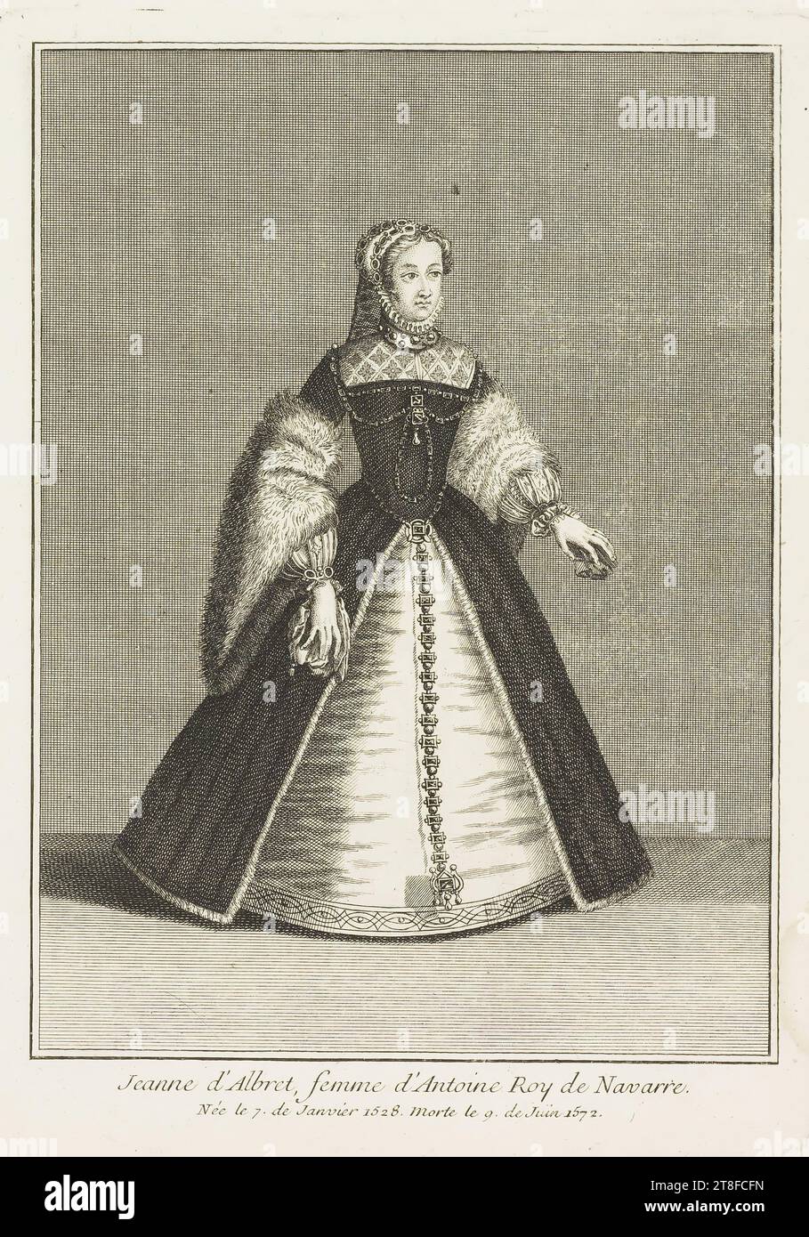 Jeanne d'Albret, moglie di Antoine Roy de Navarre, nata il 7 gennaio 1528. Morto il 9 giugno 1572 Foto Stock