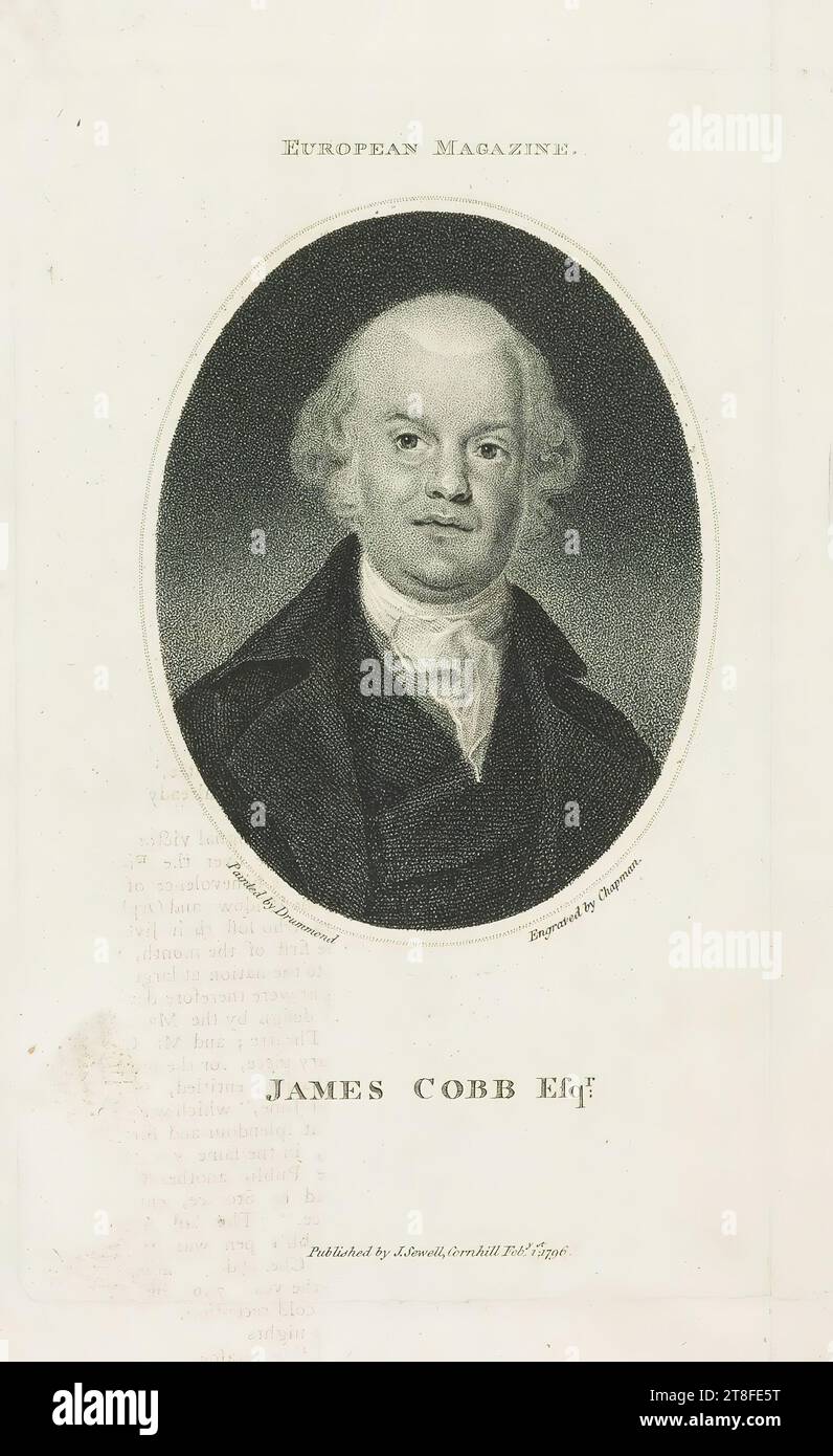 Dipinto da Drummond. Inciso da Chapman. RIVISTA EUROPEA. JAMES COBB Efqr:. Pubblicato da J.Sewell, Cornhill Feby 1; 1796 Foto Stock